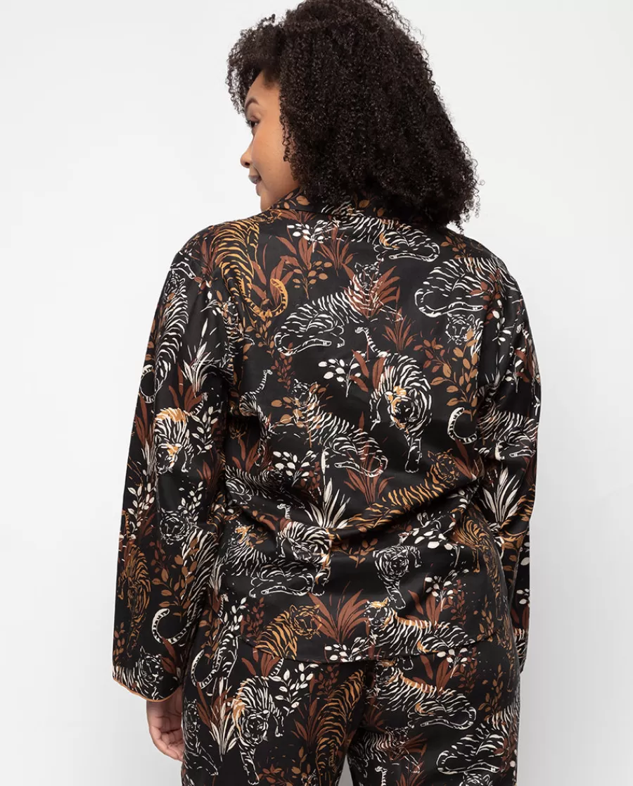 Outlet Alisha Tiger Print Pyjama Top Women Pyjama Tops