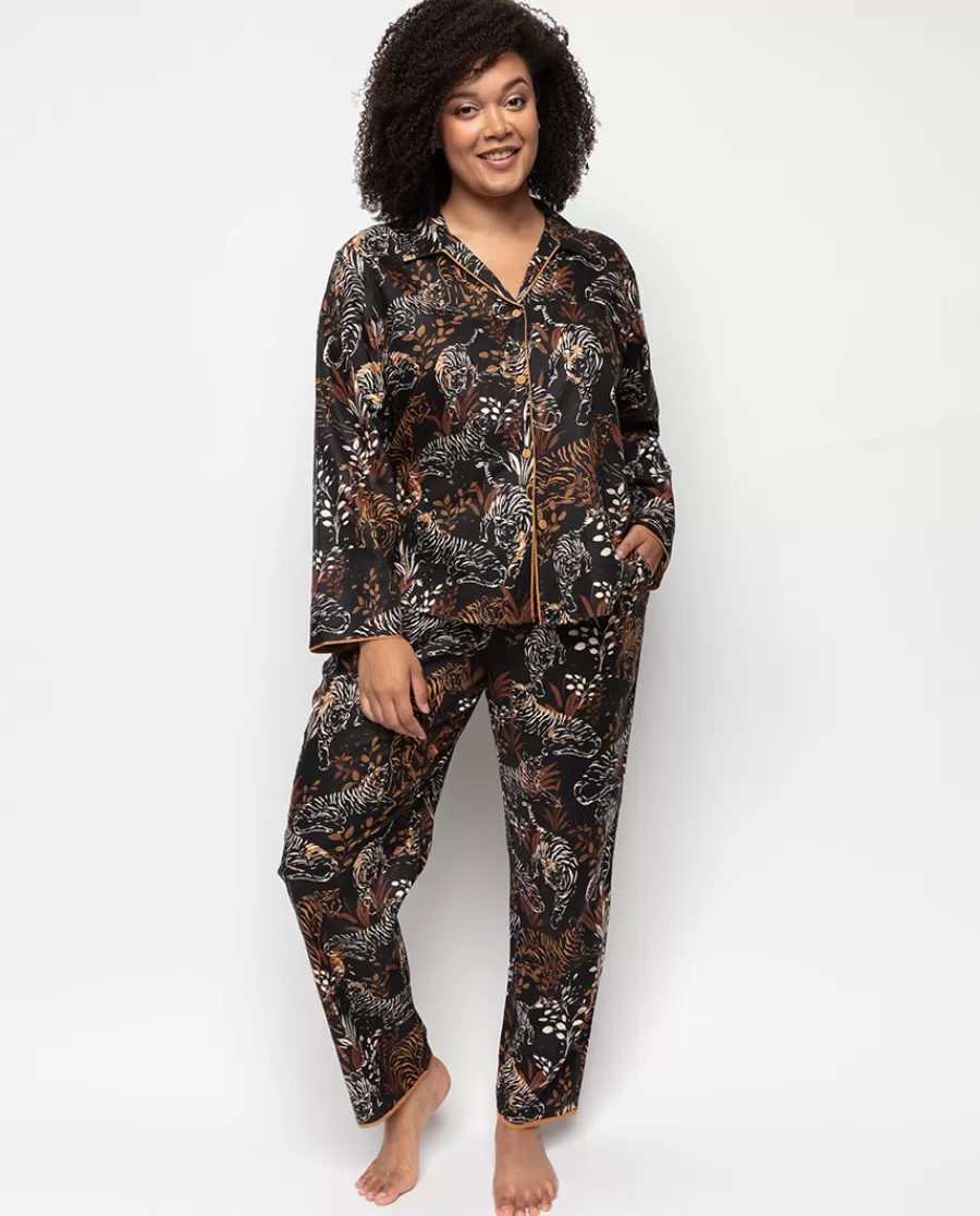 Fashion Alisha Womens Tiger Print Pyjama Set Women Pyjama Sets