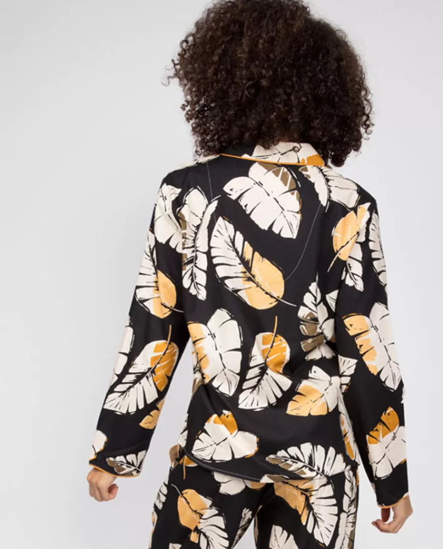 Outlet Annie Leaf Print Pyjama Top Women Pyjama Tops