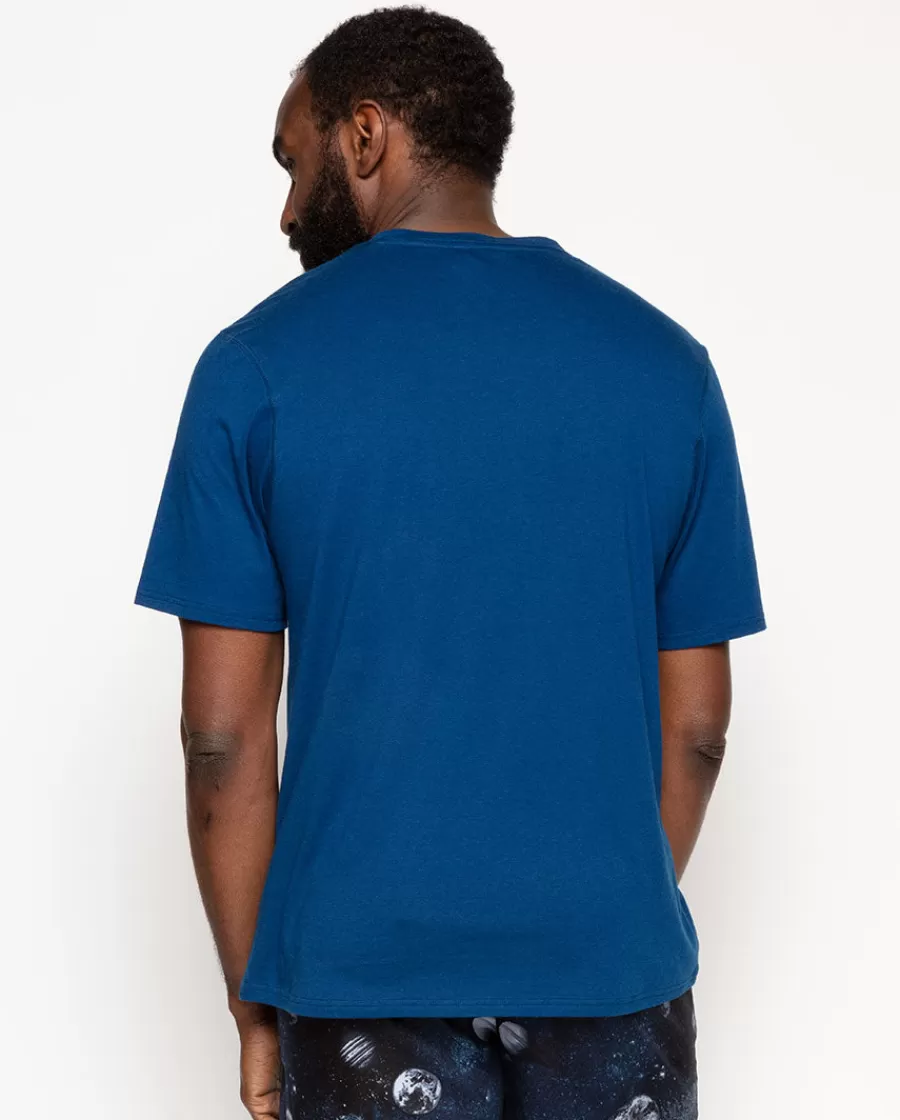 Cheap Apollo Blue Jersey T-Shirt Men Pyjama Tops