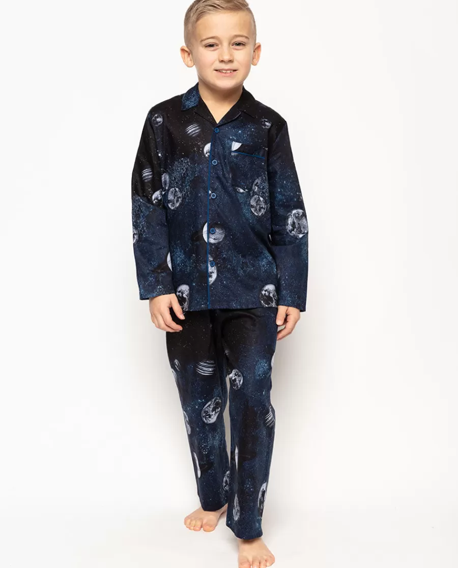 Cheap Apollo Blue Moon Print Pyjama Set Kids Boys Pyjamas