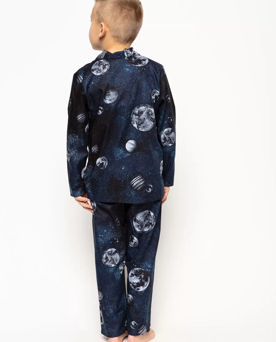 Cheap Apollo Blue Moon Print Pyjama Set Kids Boys Pyjamas