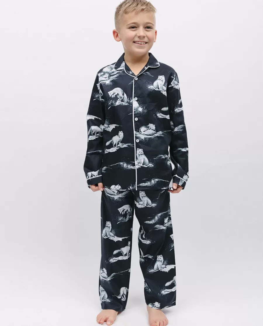 New Atlas Kids Unisex Arctic Fox Print Pyjama Set Kids Kids Unisex Pyjamas