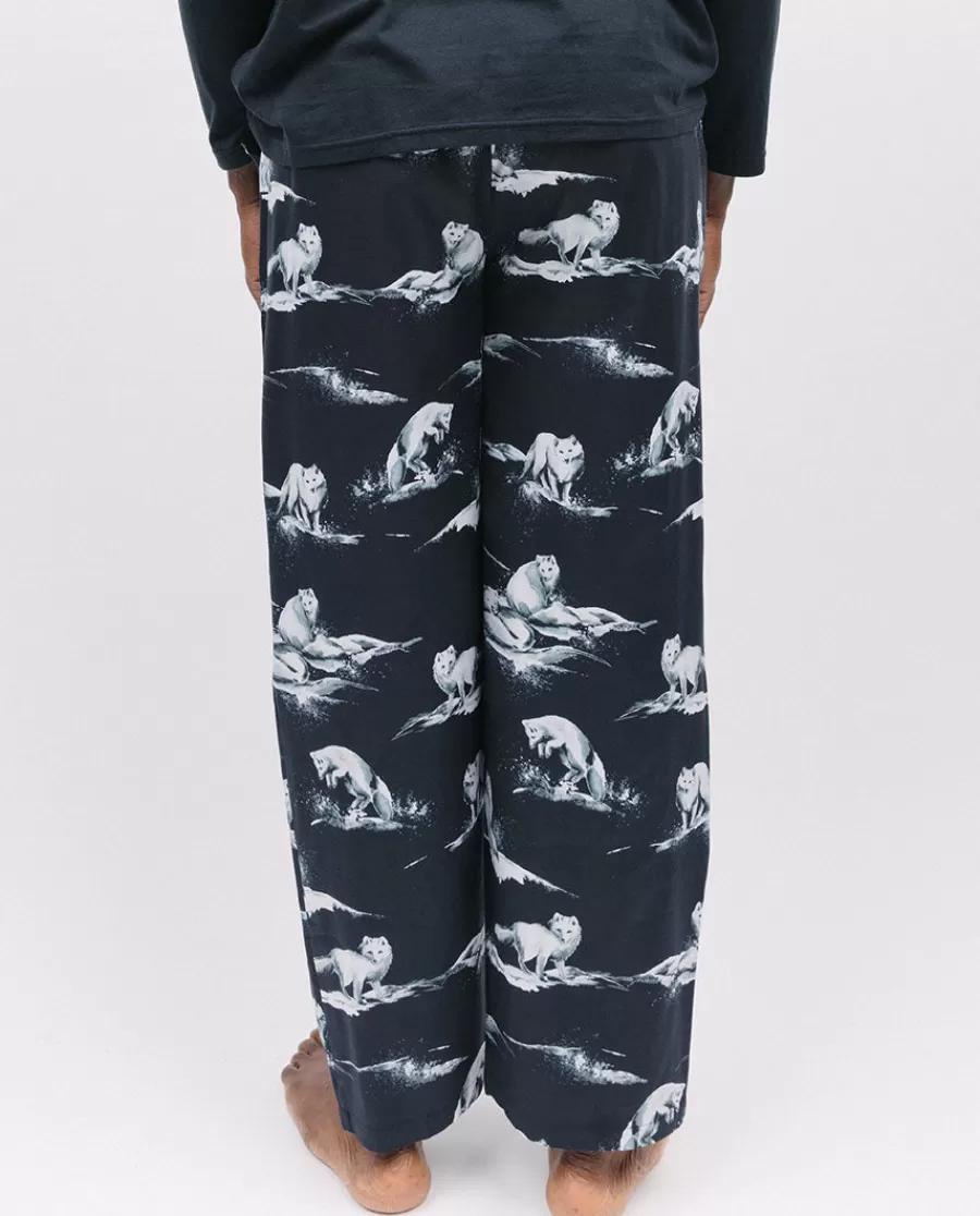 Cheap Atlas Mens Arctic Fox Print Pyjama Bottoms Men Pyjama Bottoms
