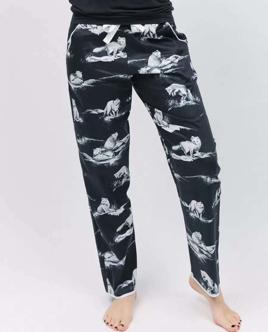 Best Sale Atlas Womens Arctic Fox Print Pyjama Bottoms Women Pyjama Bottoms