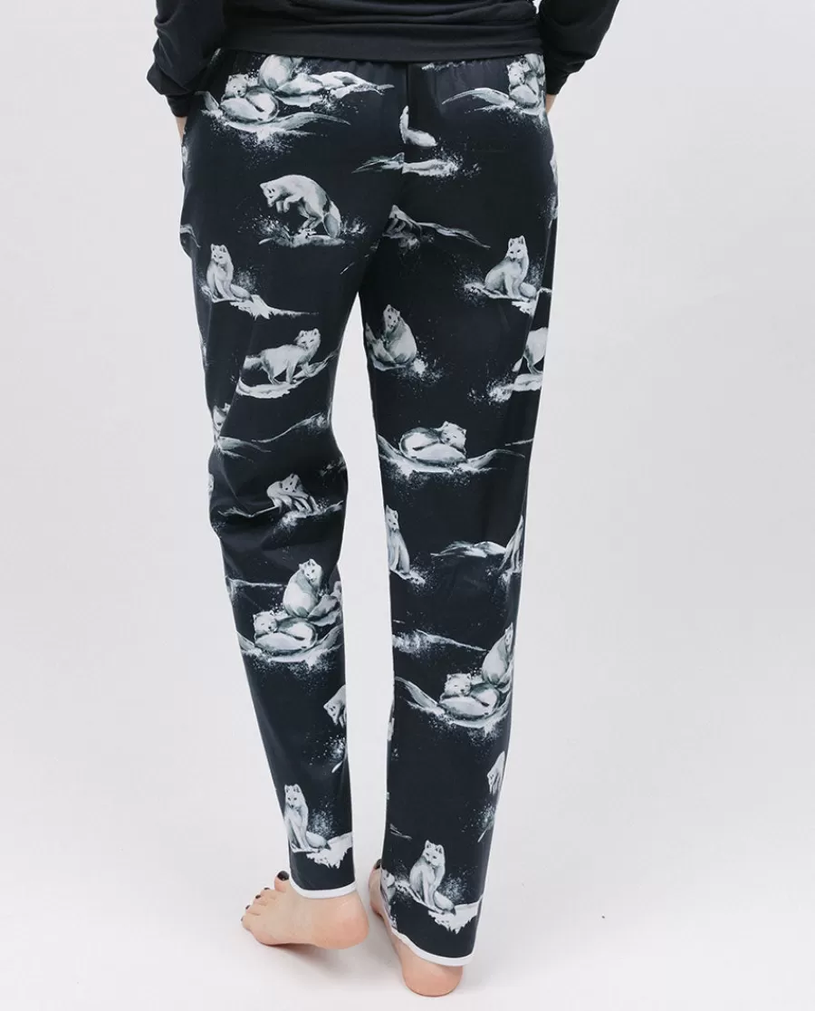 Best Sale Atlas Womens Arctic Fox Print Pyjama Bottoms Women Pyjama Bottoms