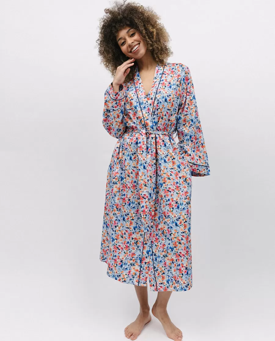 Best Sale Bea Ditsy Floral Print Long Dressing Gown Women Dressing Gowns