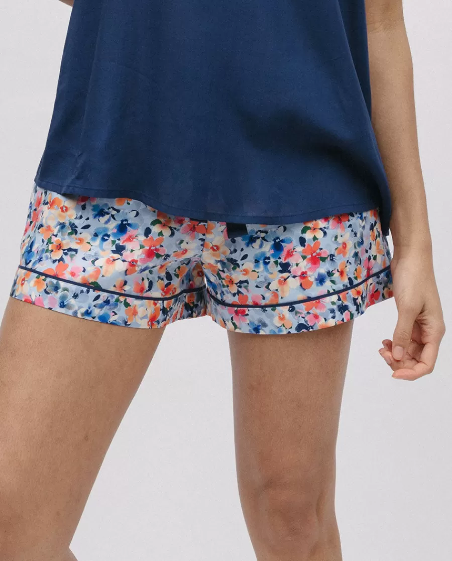 Fashion Bea Ditsy Floral Print Shorts Women Pyjama Bottoms