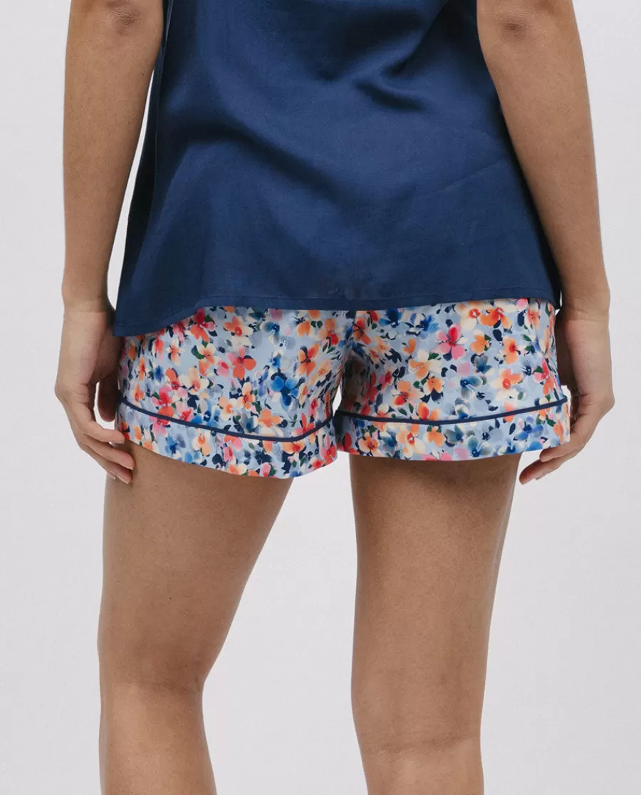 Fashion Bea Ditsy Floral Print Shorts Women Pyjama Bottoms