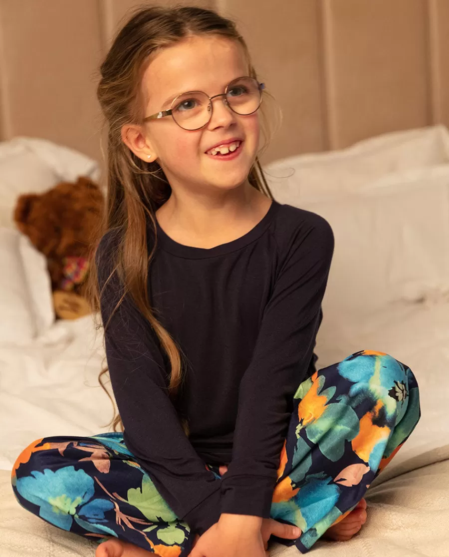 Shop Bea Girls Slouch Jersey Top And Floral Print Pyjama Set Kids Girls Pyjamas
