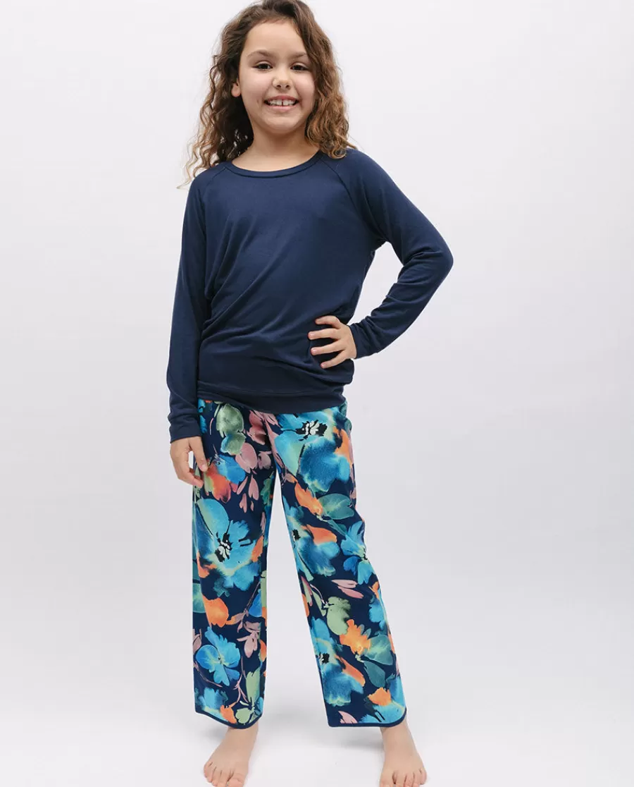 Shop Bea Girls Slouch Jersey Top And Floral Print Pyjama Set Kids Girls Pyjamas