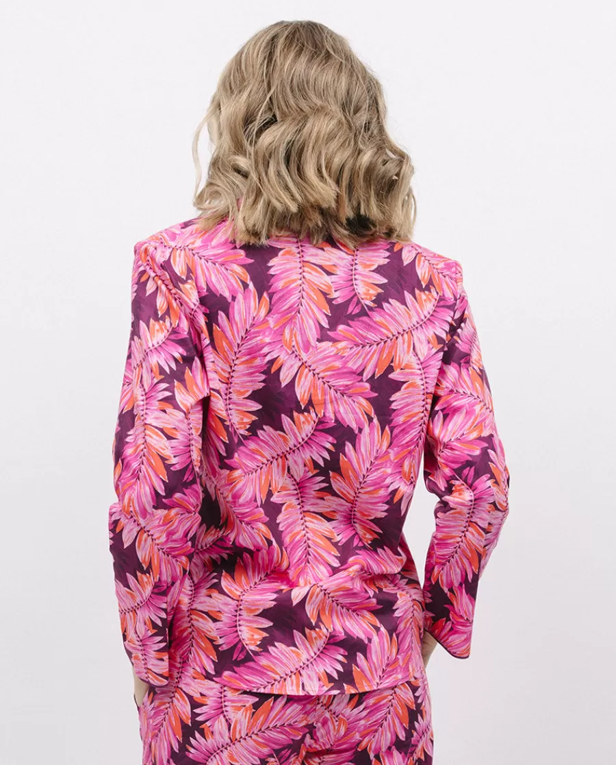 Online Carina Palm Leaf Print Pyjama Top Women Pyjama Tops