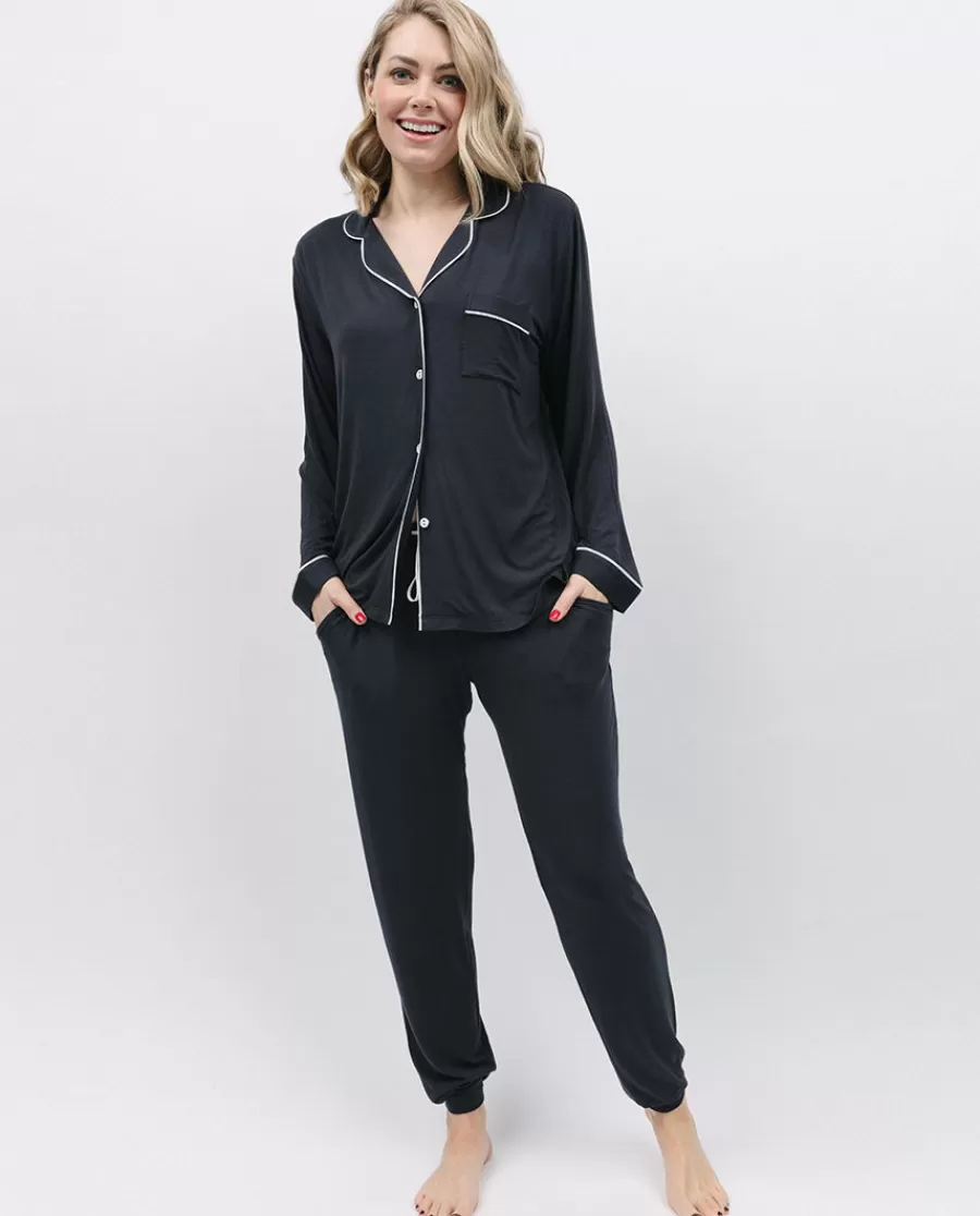 Online Charcoal Revere Jersey Pyjama Set Women Pyjama Sets