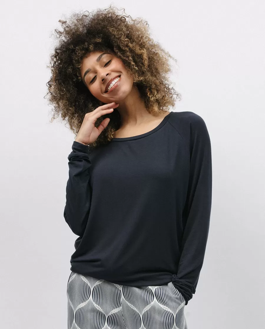 Discount Charcoal Slouch Jersey Pyjama Top Women Loungewear