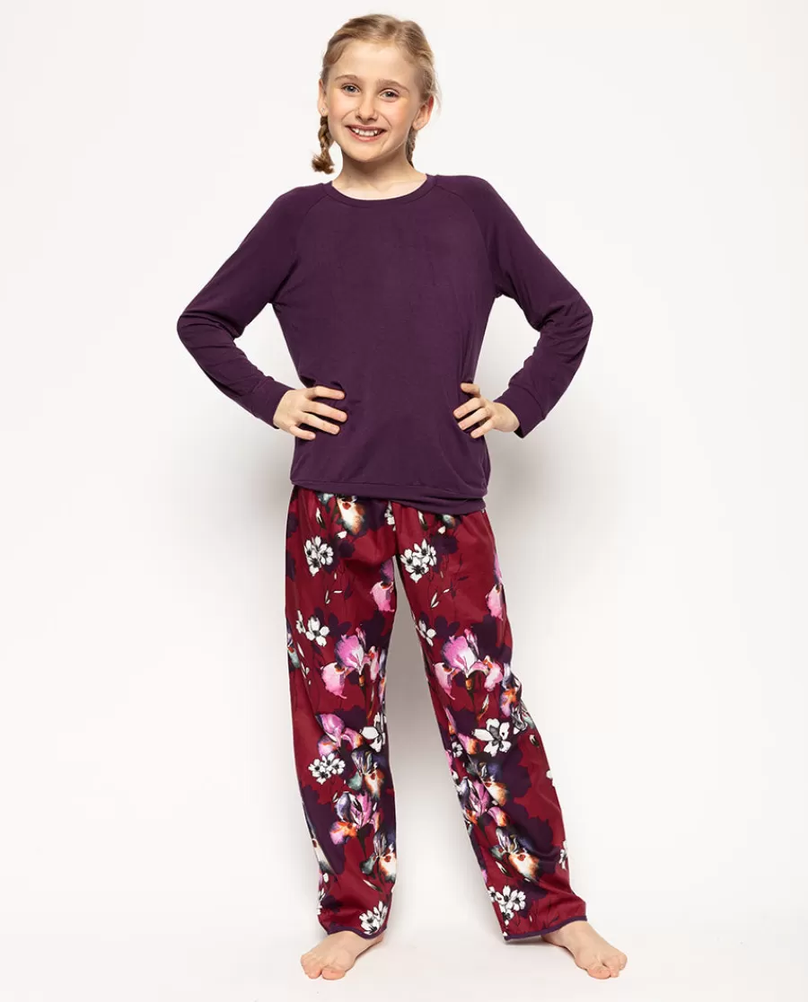 Flash Sale Clarissa Jersey Top And Floral Print Pyjama Set Kids Girls Pyjamas