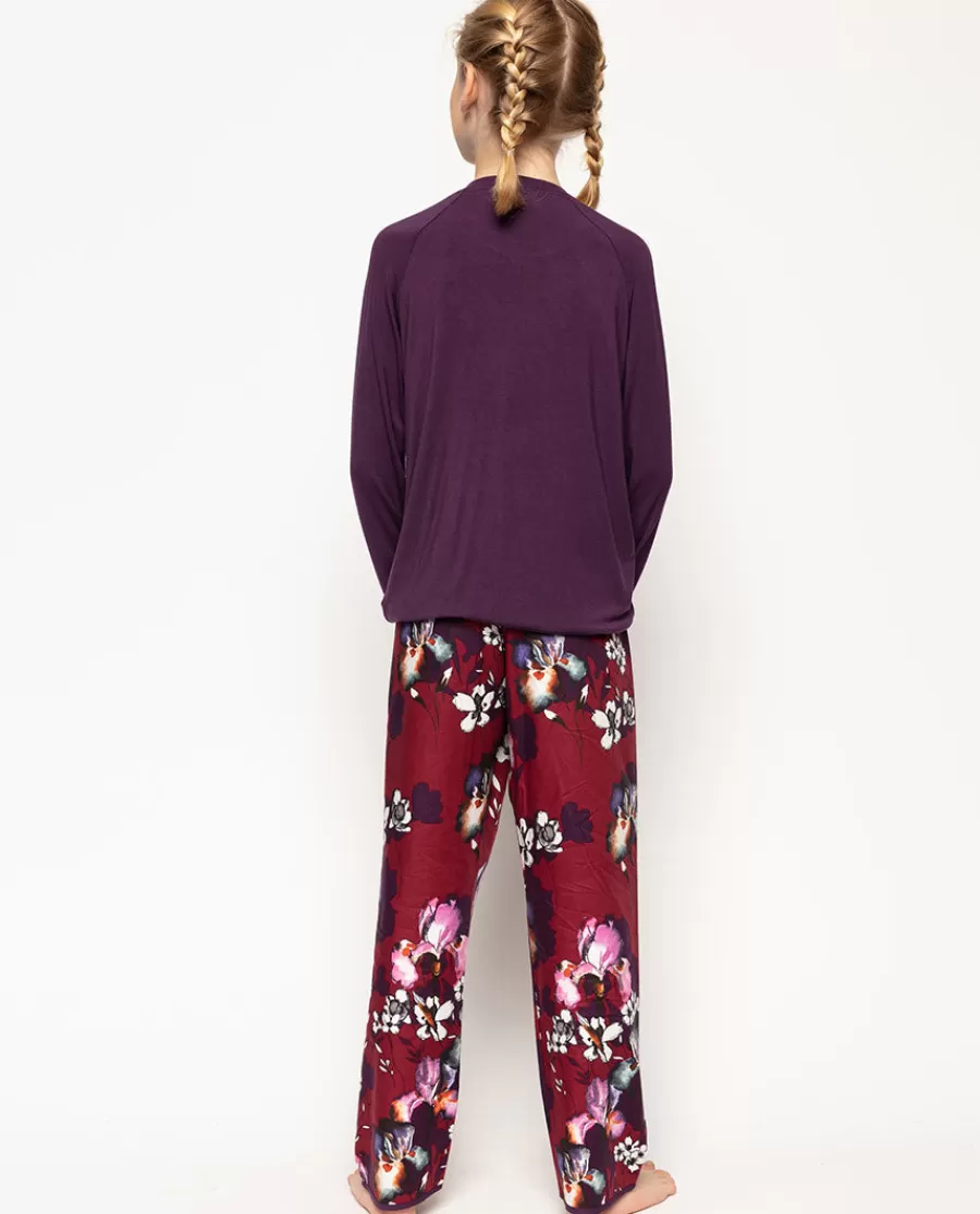 Flash Sale Clarissa Jersey Top And Floral Print Pyjama Set Kids Girls Pyjamas