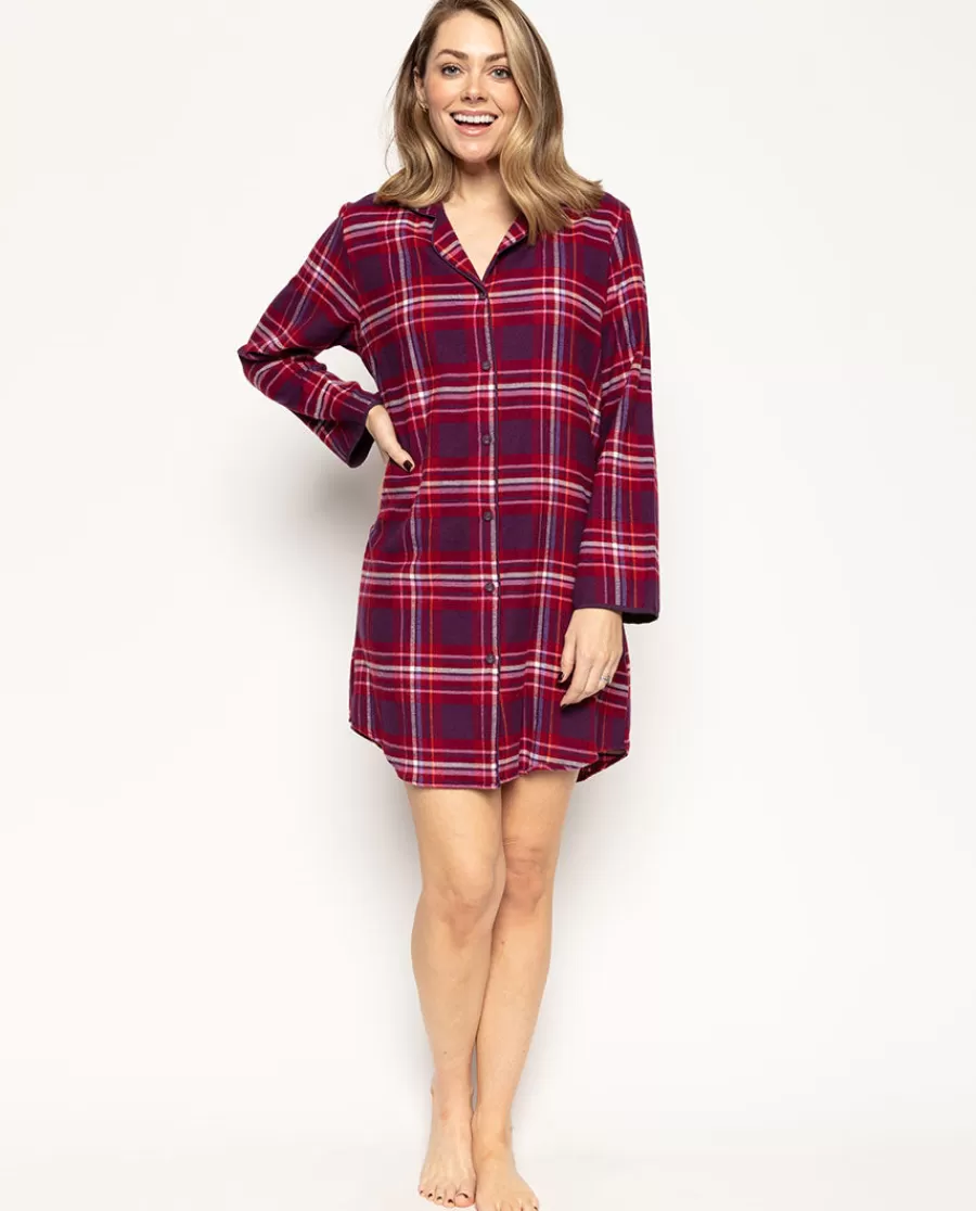 Online Clarissa Super Cosy Check Nightshirt Women Nightshirts