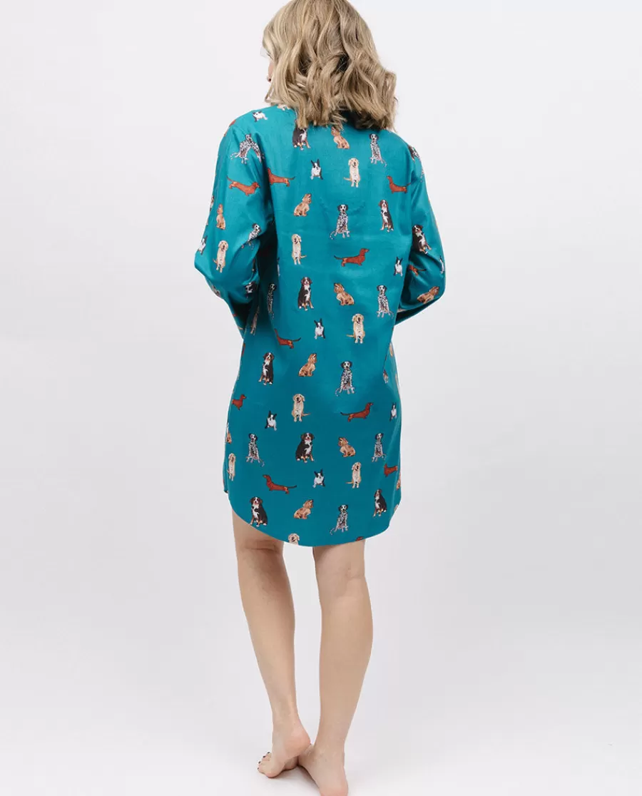 Best Coco Dog Print Nightshirt Women Nightshirts