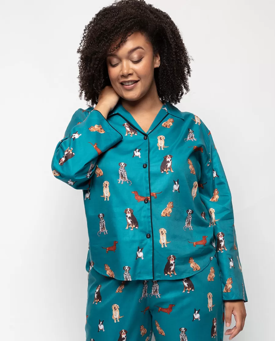Best Coco Dog Print Pyjama Top Women Pyjama Tops