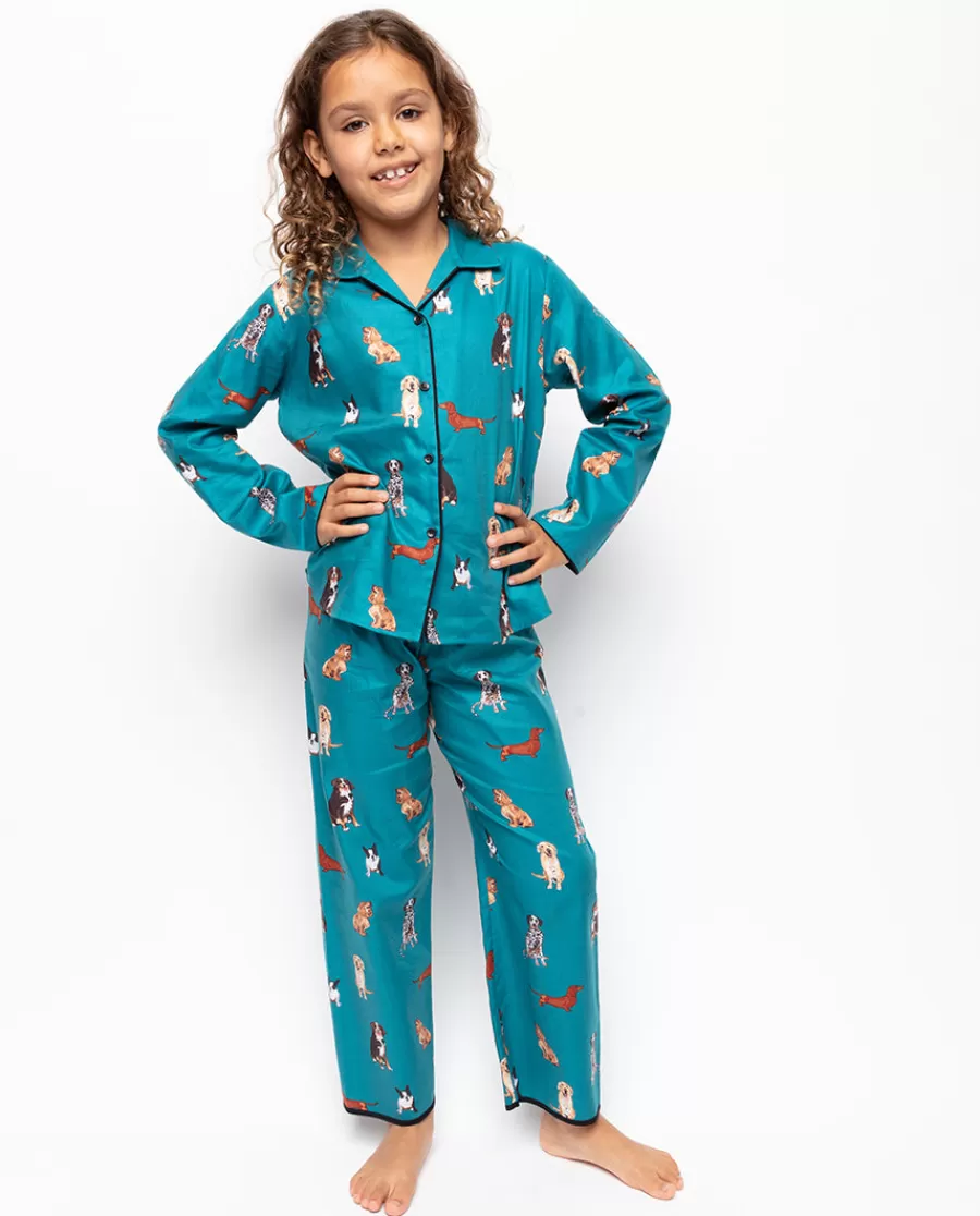 Outlet Coco Girls Dog Print Pyjama Set Kids Girls Pyjamas