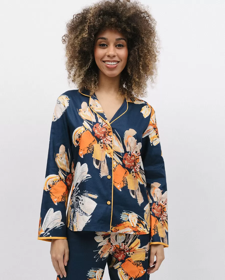 Outlet Cosmo Floral Print Pyjama Top Women Pyjama Tops