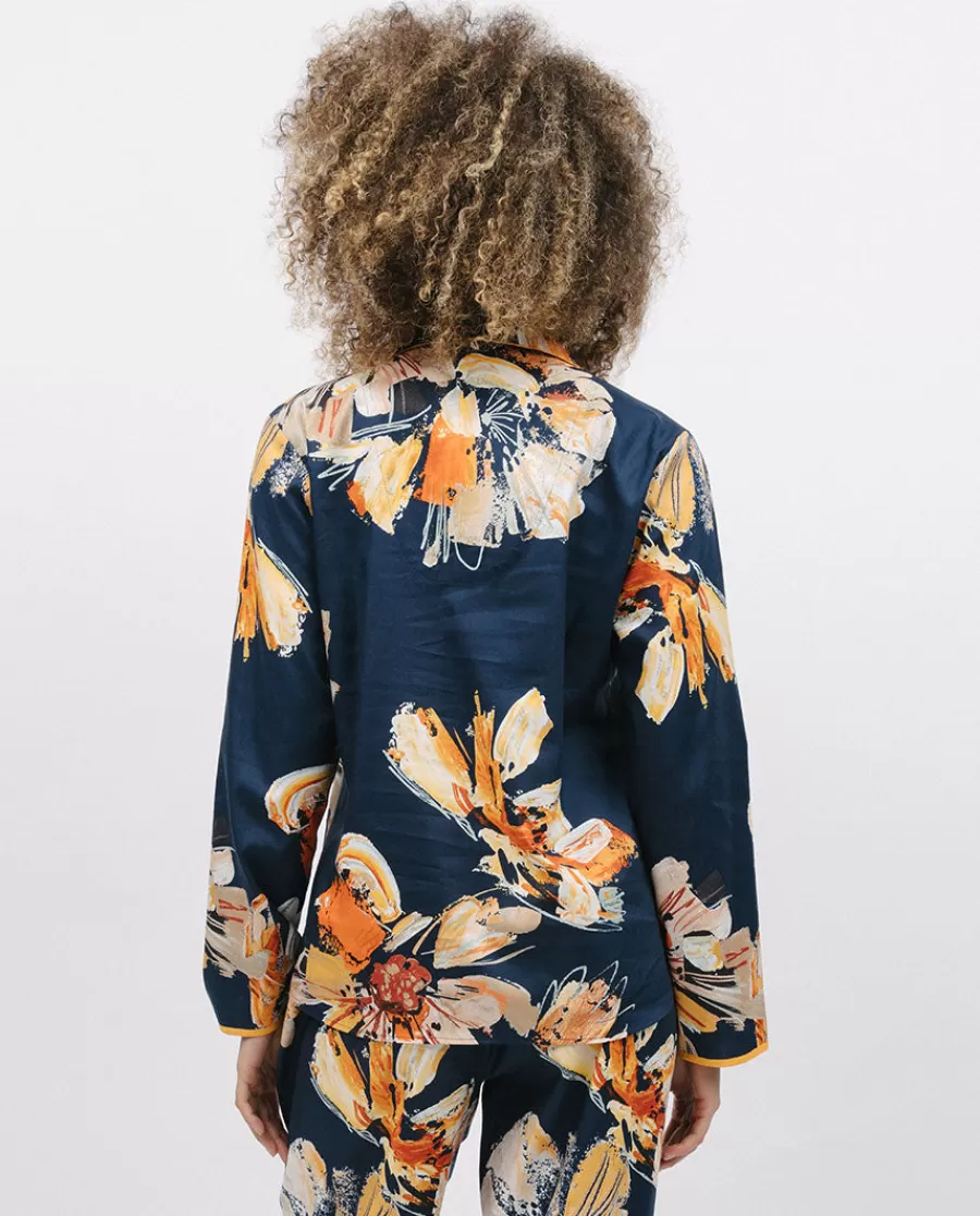 Outlet Cosmo Floral Print Pyjama Top Women Pyjama Tops