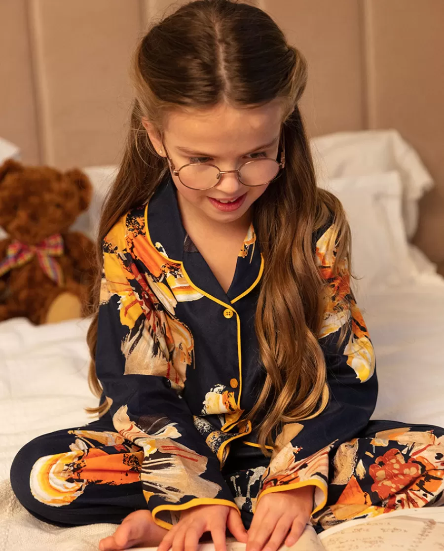 Sale Cosmo Girls Floral Print Pyjama Set Kids Girls Pyjamas
