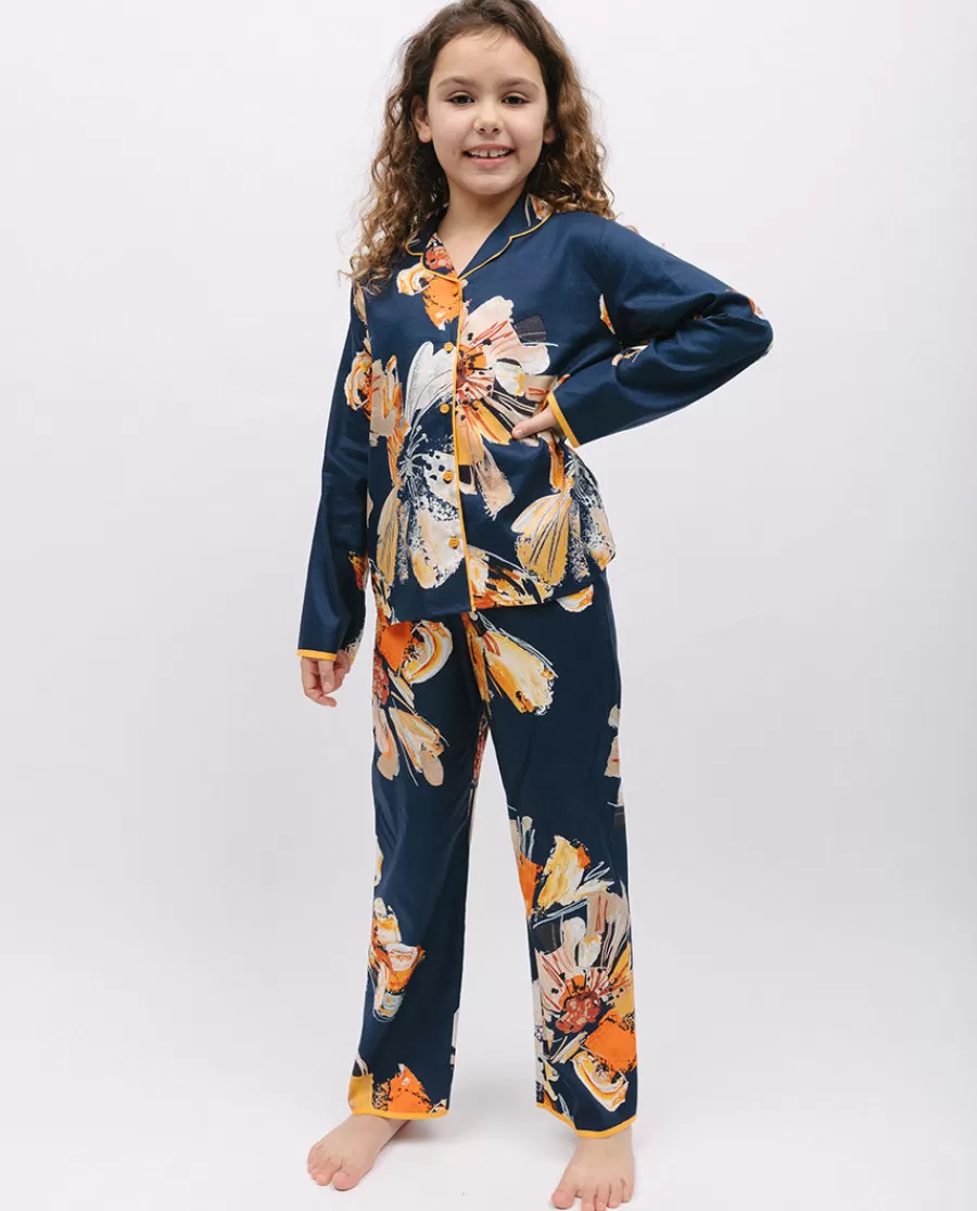 Sale Cosmo Girls Floral Print Pyjama Set Kids Girls Pyjamas