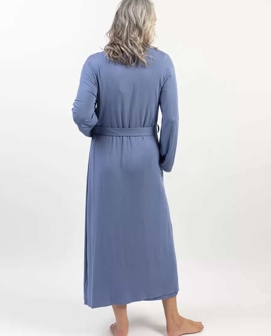 Discount Delilah Lace Detail Jersey Long Dressing Gown Women Loungewear
