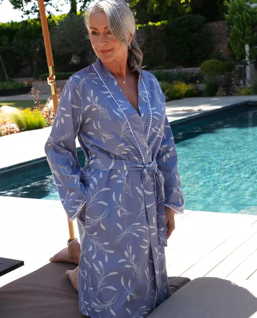 Flash Sale Delilah Lace Trim Wheatsheaf Print Short Dressing Gown Women Dressing Gowns