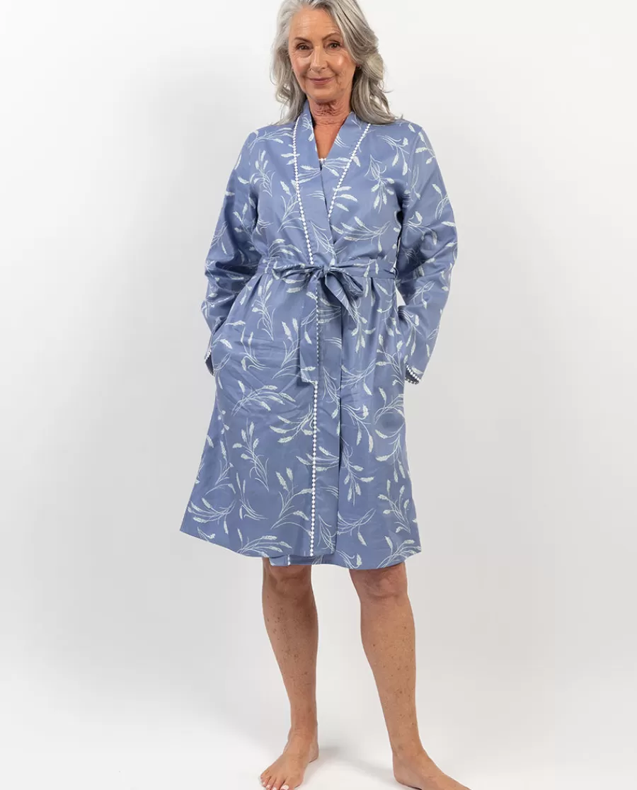 Flash Sale Delilah Lace Trim Wheatsheaf Print Short Dressing Gown Women Dressing Gowns