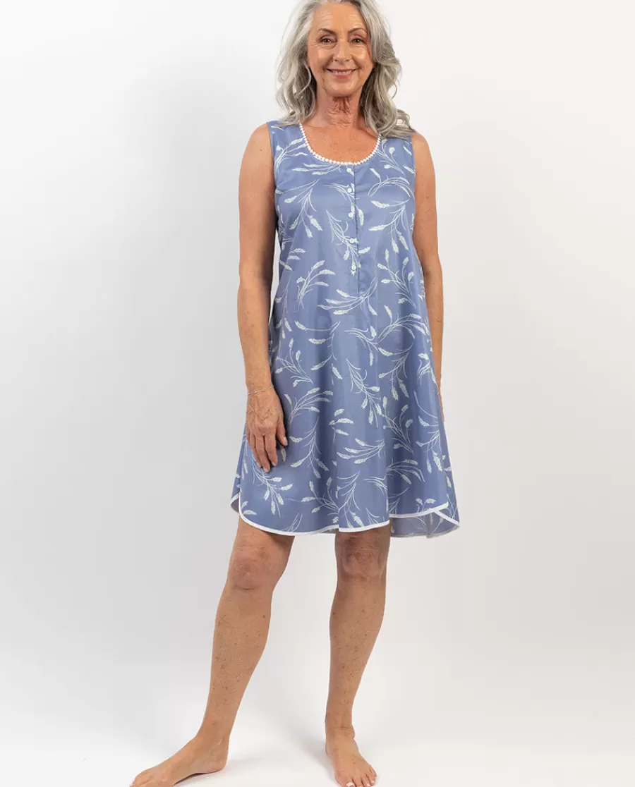 Cheap Delilah Lace Trim Wheatsheaf Print Swing Nightdress Women Nightdresses
