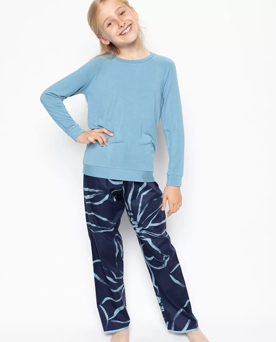 Flash Sale Emma Jersey Top And Floral Print Pyjama Set Kids Girls Pyjamas