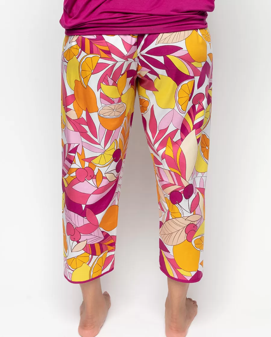 Clearance Emmi Fruit Print Cropped Pyjama Bottoms Women Pyjama Bottoms