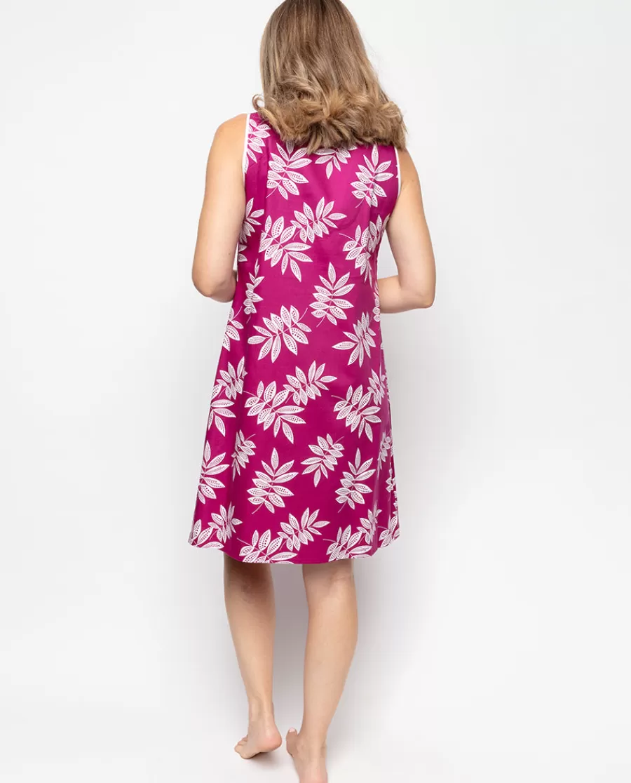 Cheap Emmi Leaf Print Short Nightdress Women Nightdresses