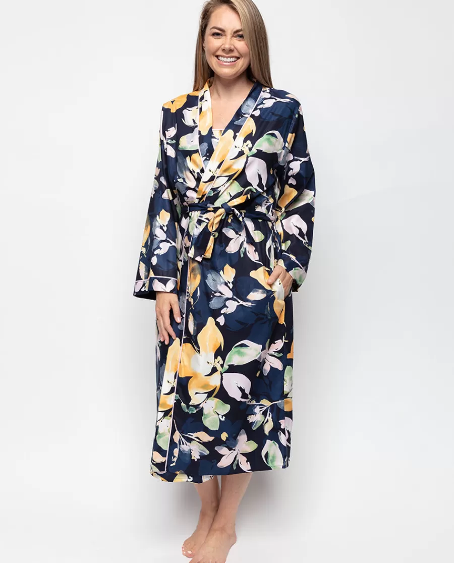Shop Estelle Floral Print Long Dressing Gown Women Dressing Gowns