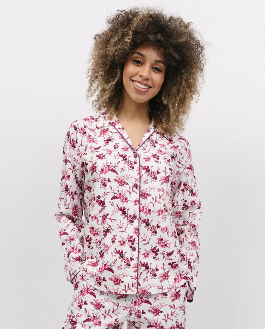 Best Eve Berry Print Pyjama Top Women Pyjama Tops