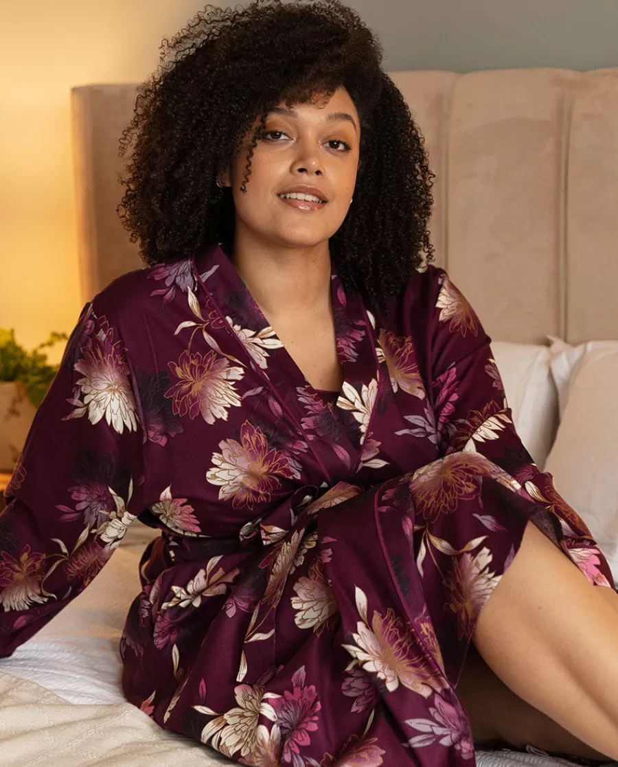 Outlet Eve Floral Print Long Dressing Gown Women Dressing Gowns