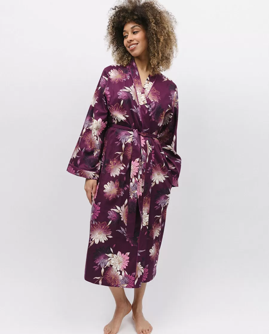 Outlet Eve Floral Print Long Dressing Gown Women Dressing Gowns