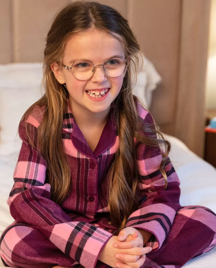 Outlet Eve Girls Super Cosy Check Pyjama Set Kids Girls Pyjamas