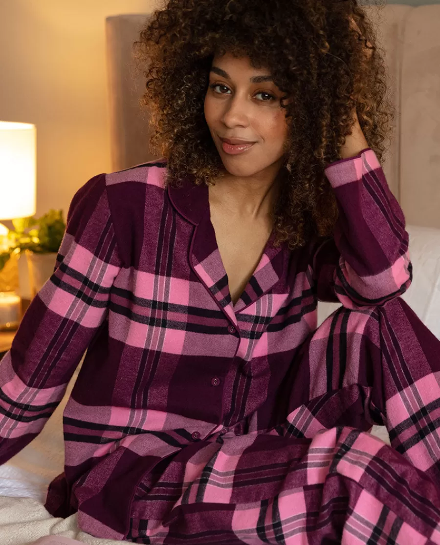 Outlet Eve Womens Super Cosy Check Pyjama Set Women Pyjama Sets