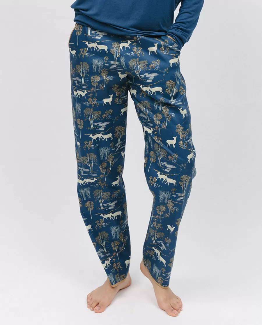 Outlet Fawn Woodland Print Pyjama Bottoms Women Pyjama Bottoms