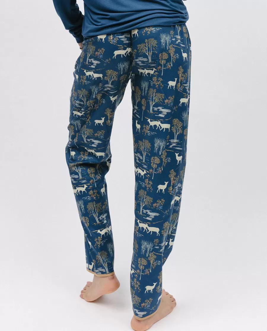 Outlet Fawn Woodland Print Pyjama Bottoms Women Pyjama Bottoms
