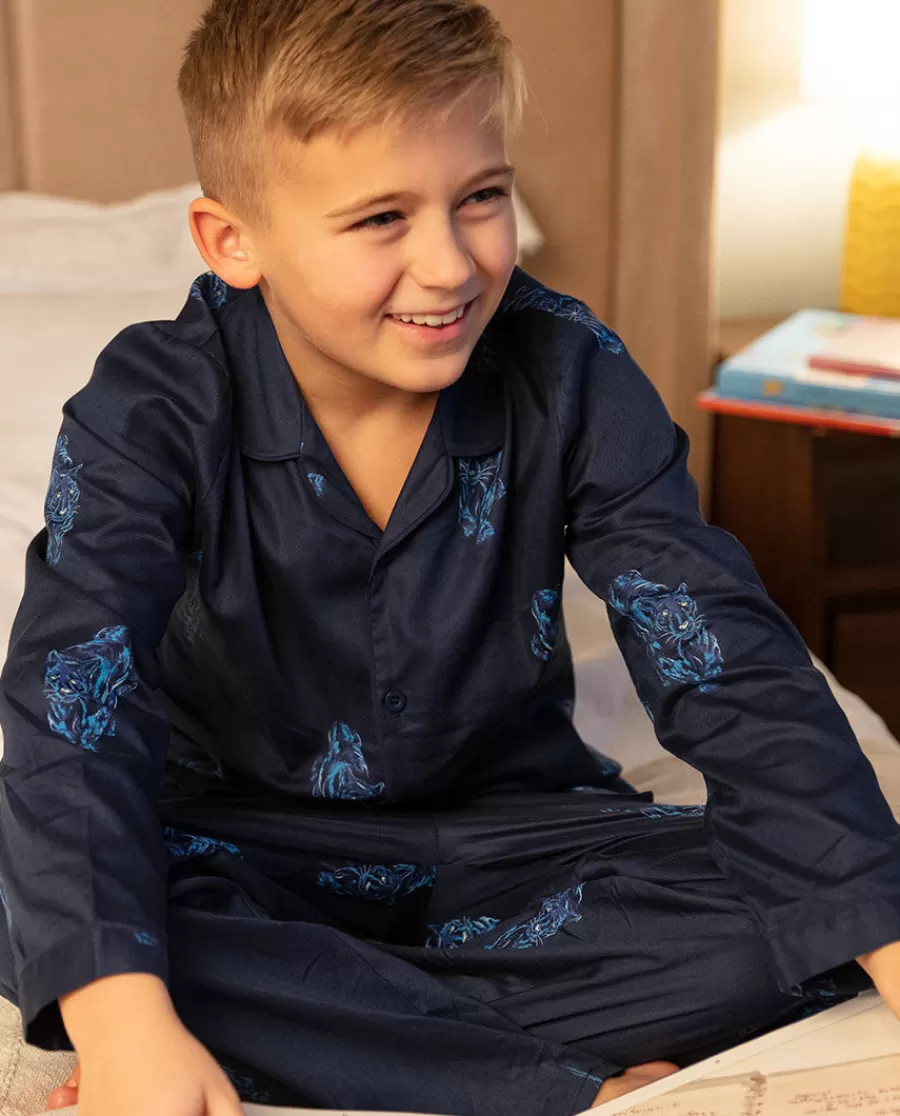 Outlet Felix Boys Panther Print Pyjama Set Kids Boys Pyjamas