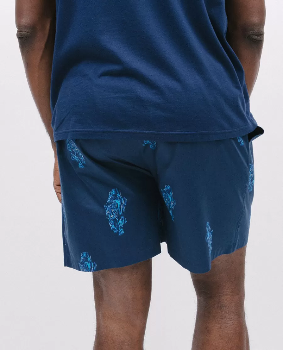 Best Sale Felix Panther Print Shorts Men Pyjama Shorts