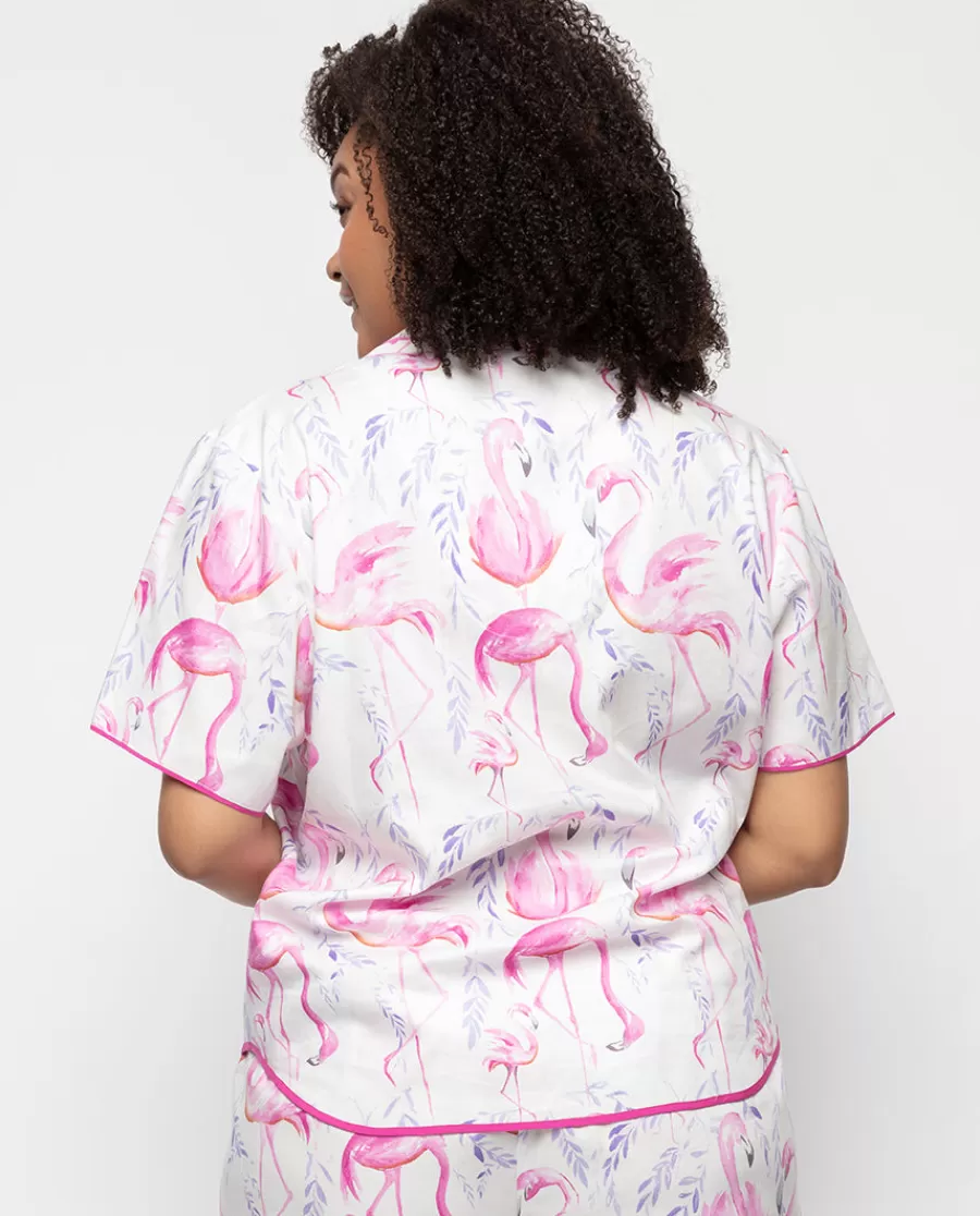 Best Fifi Flamingo Print Pyjama Top Women Pyjama Tops