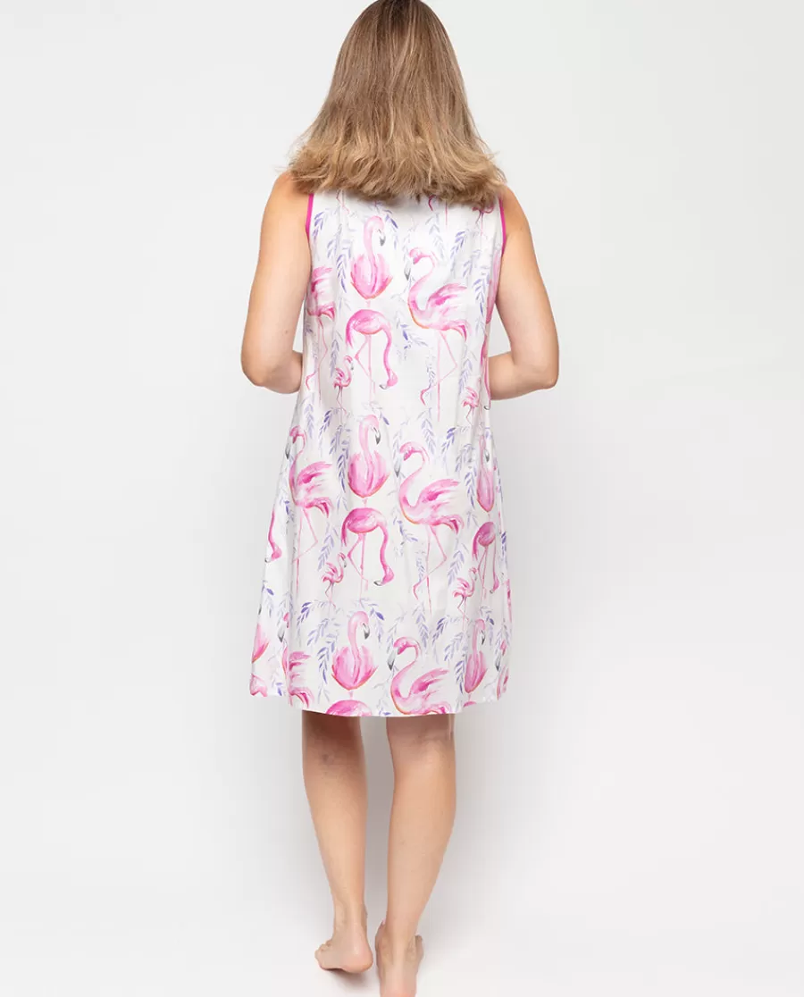 Outlet Fifi Flamingo Print Short Nightdress Women Nightdresses
