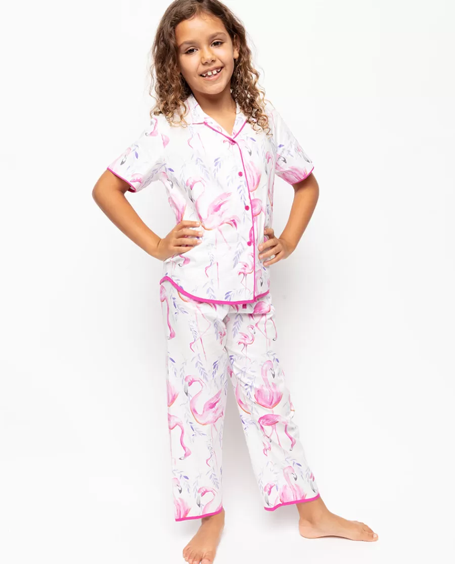Best Fifi Girls Flamingo Print Pyjama Set Kids Girls Pyjamas