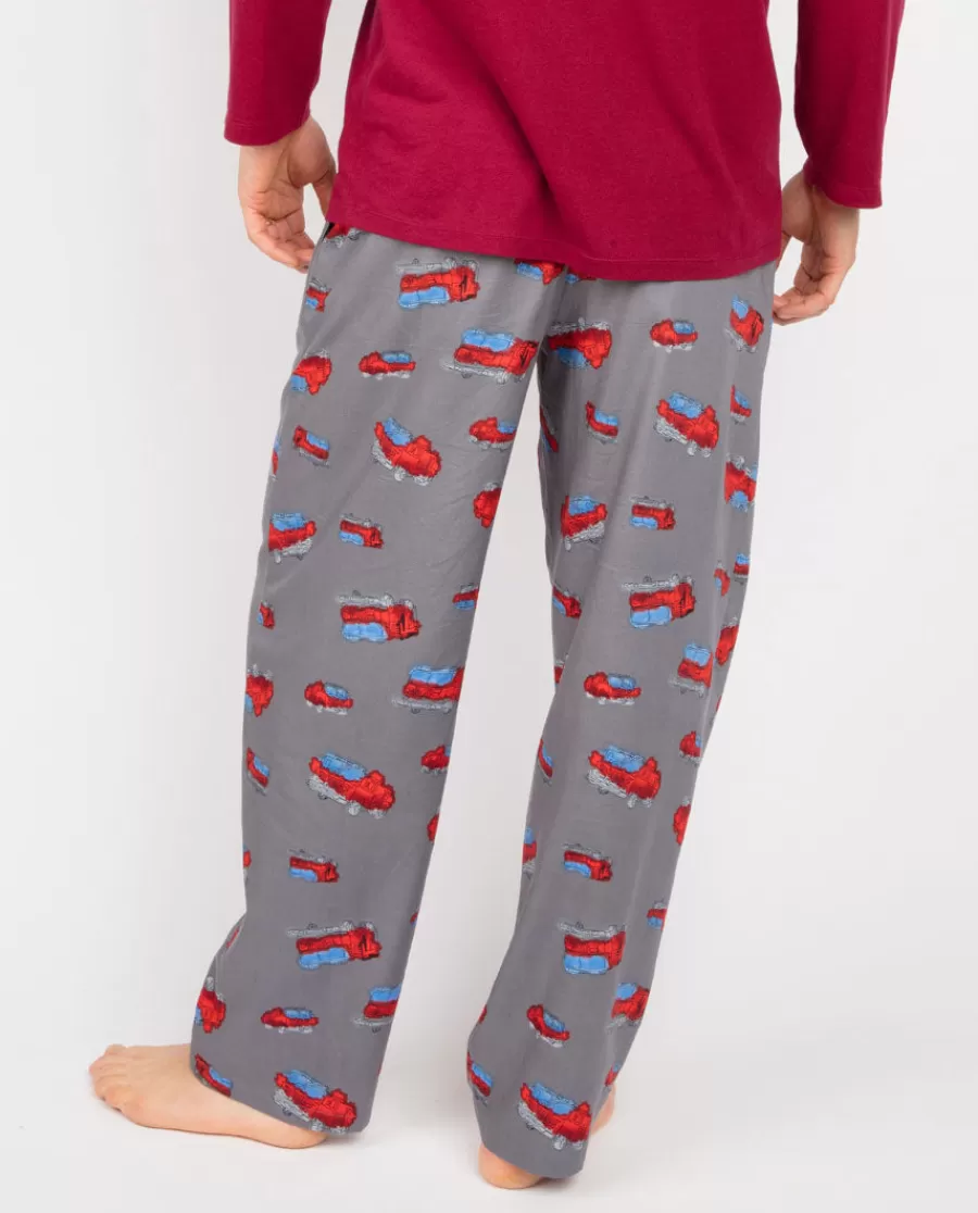 Best Sale Frankie Fire Engine Print Pyjama Bottoms Men Pyjama Bottoms