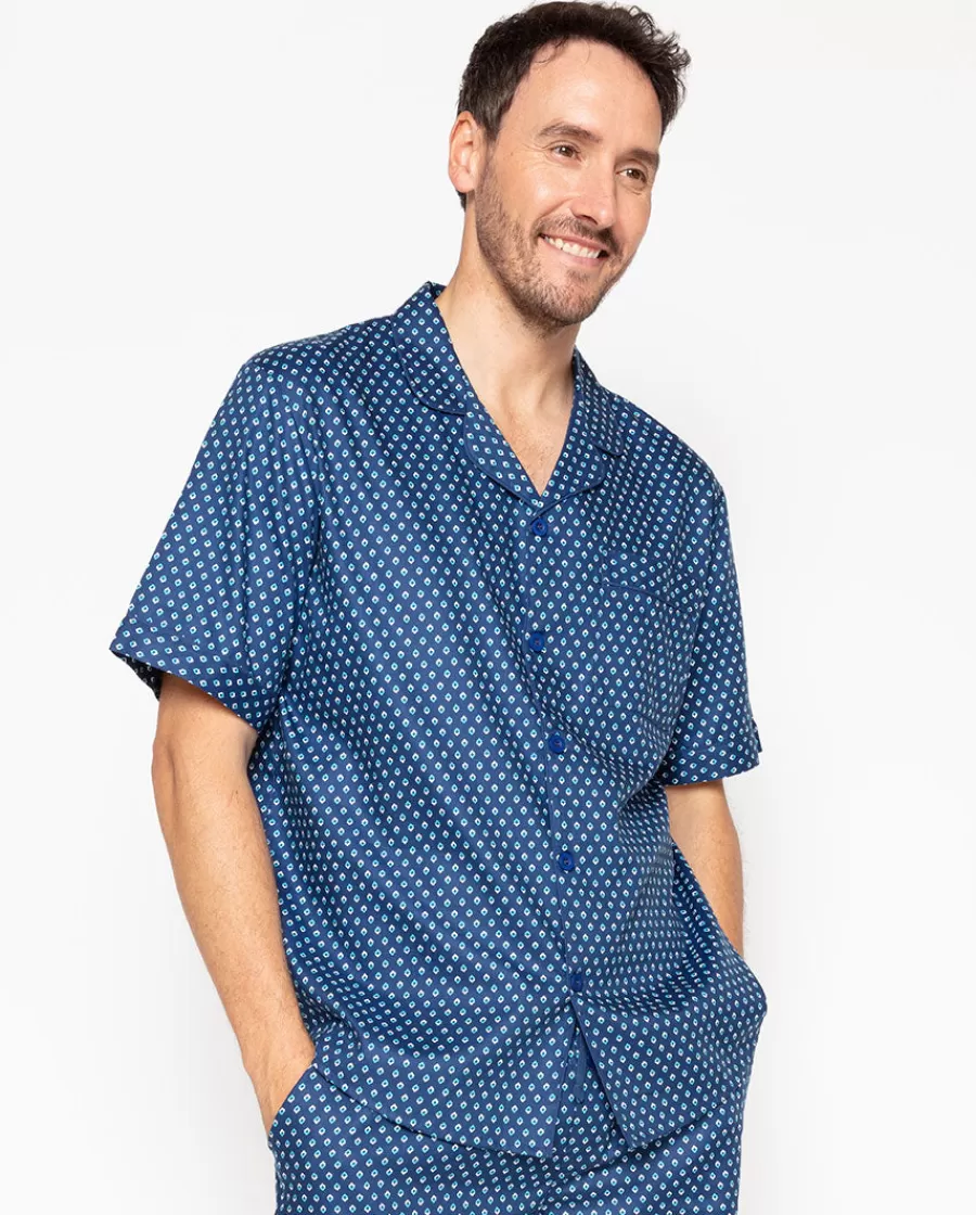 Cheap George Geo Print Pyjama Top Men Pyjama Tops
